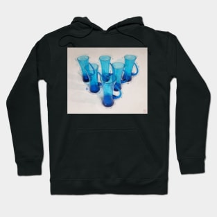 Blue Glasses Composition Hoodie